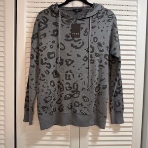 Fate Gray Animal Print Hoodie With Skull On Back